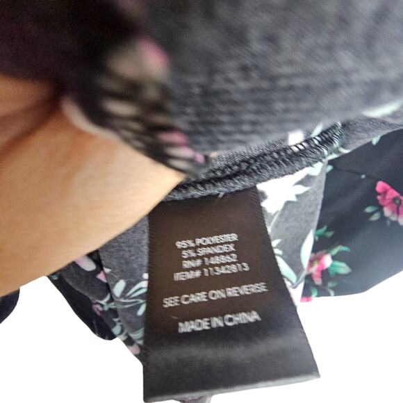 Torrid Dress Floral Dress Skater Dress Knee Length Dress Jersey Knit Dress 2X - Picture 7 of 8